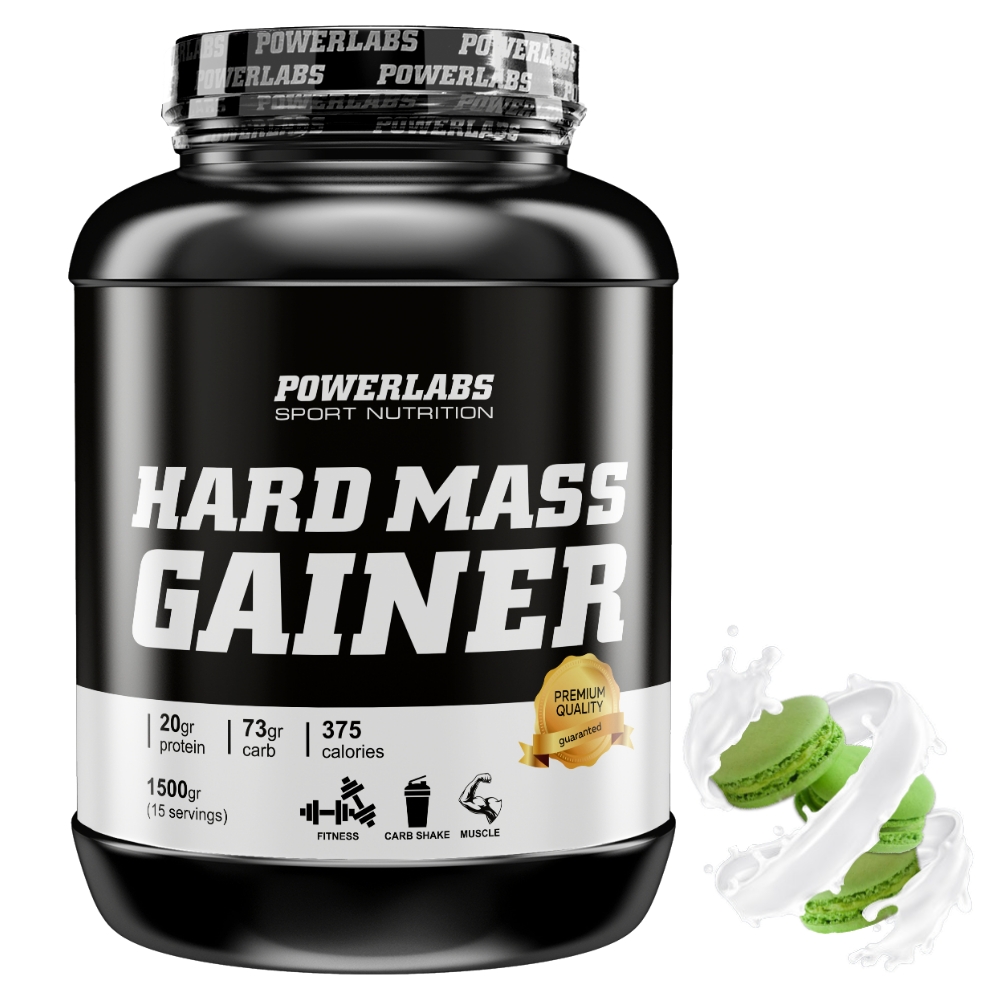 Гейнер PowerLabs Hard Mass Gainer Гейнер для набора массы 1500 g Фисташка